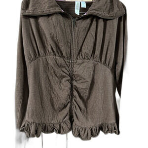 Matilda Jane Brown Zip-Up‎ jacket